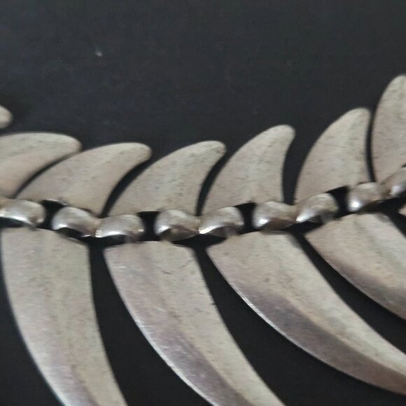 Deco Mid Century RAME Collar Necklace & Earring Set - Picture 2 of 6